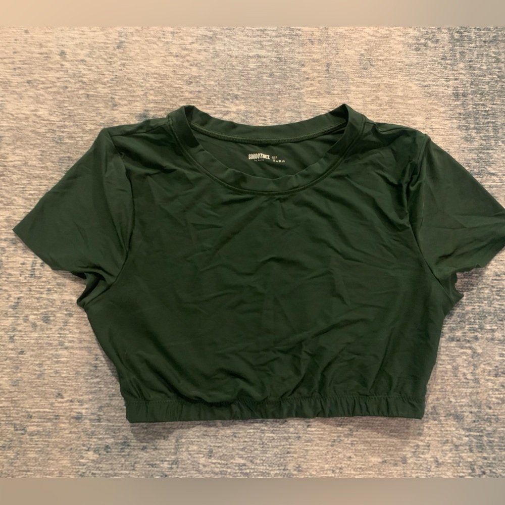 Women’s green nylon crop top